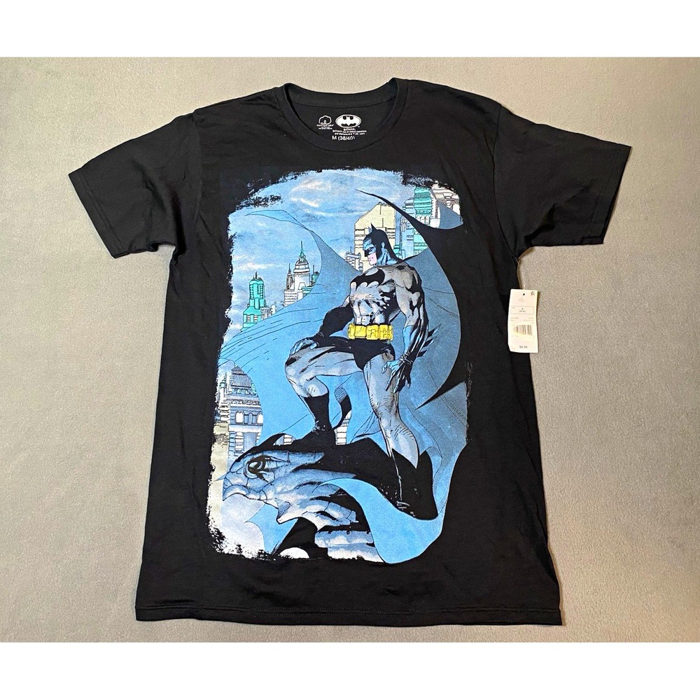 Batman Big Graphic Print Black Crew Neck Short Sleeve T-Shirt Men's M 38/40